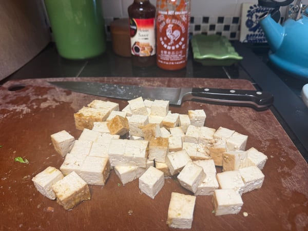 Diced tofu
