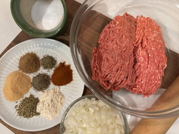 Doner Kebab Mise en place
