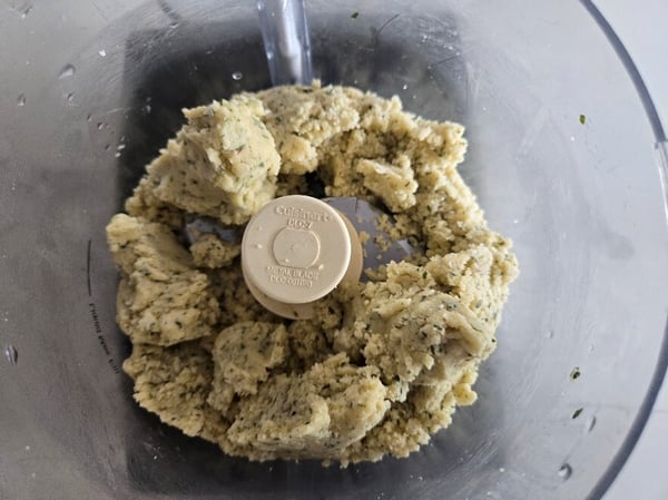 Dough in food processor