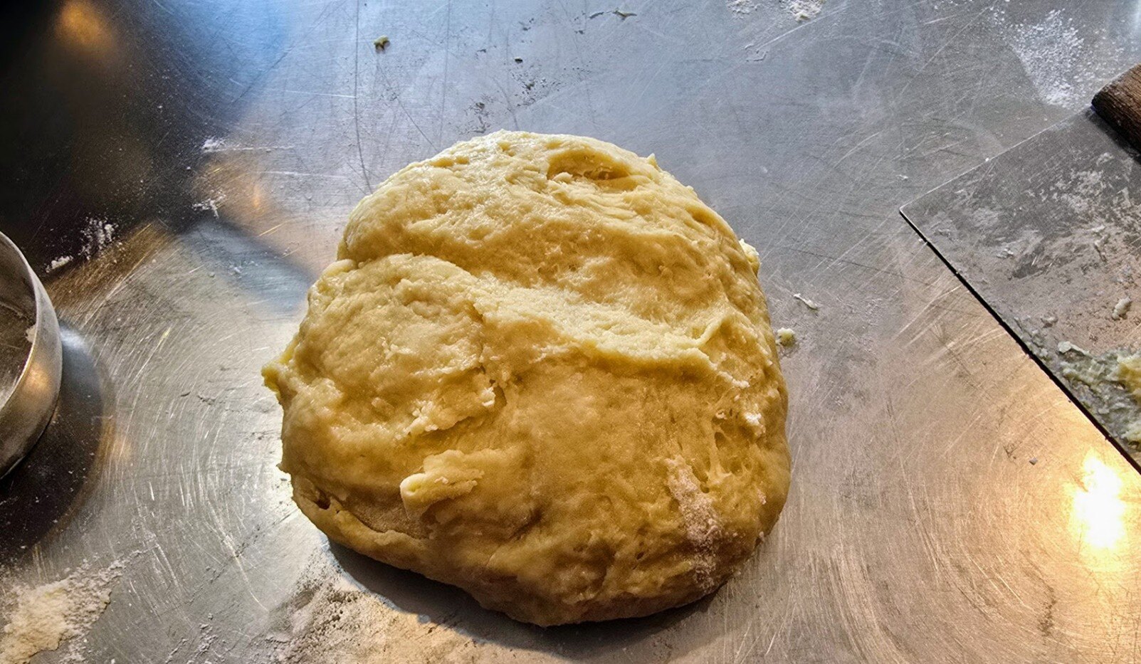 Dough on counter