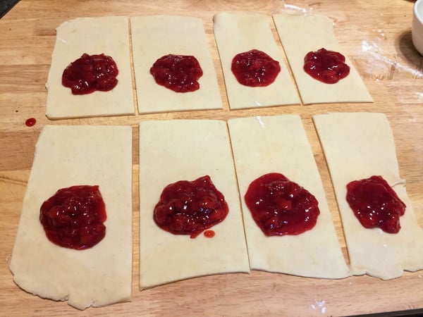 dough with jam