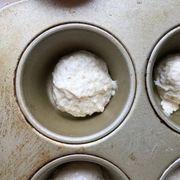dough muffin in tin