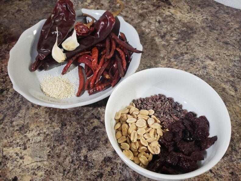 Dried fruit and chiles