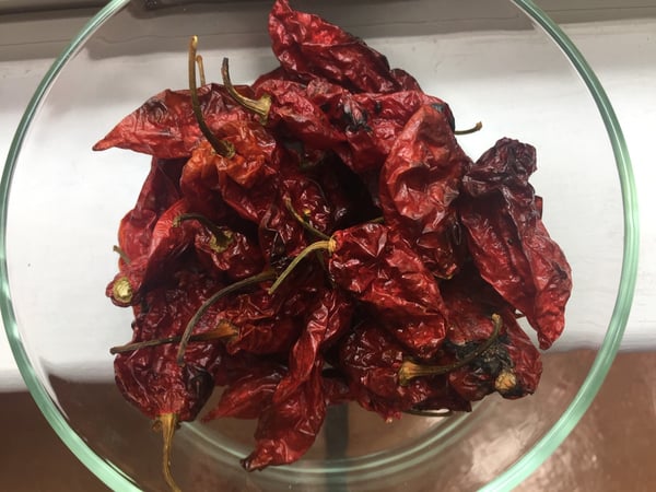 dried ghost peppers