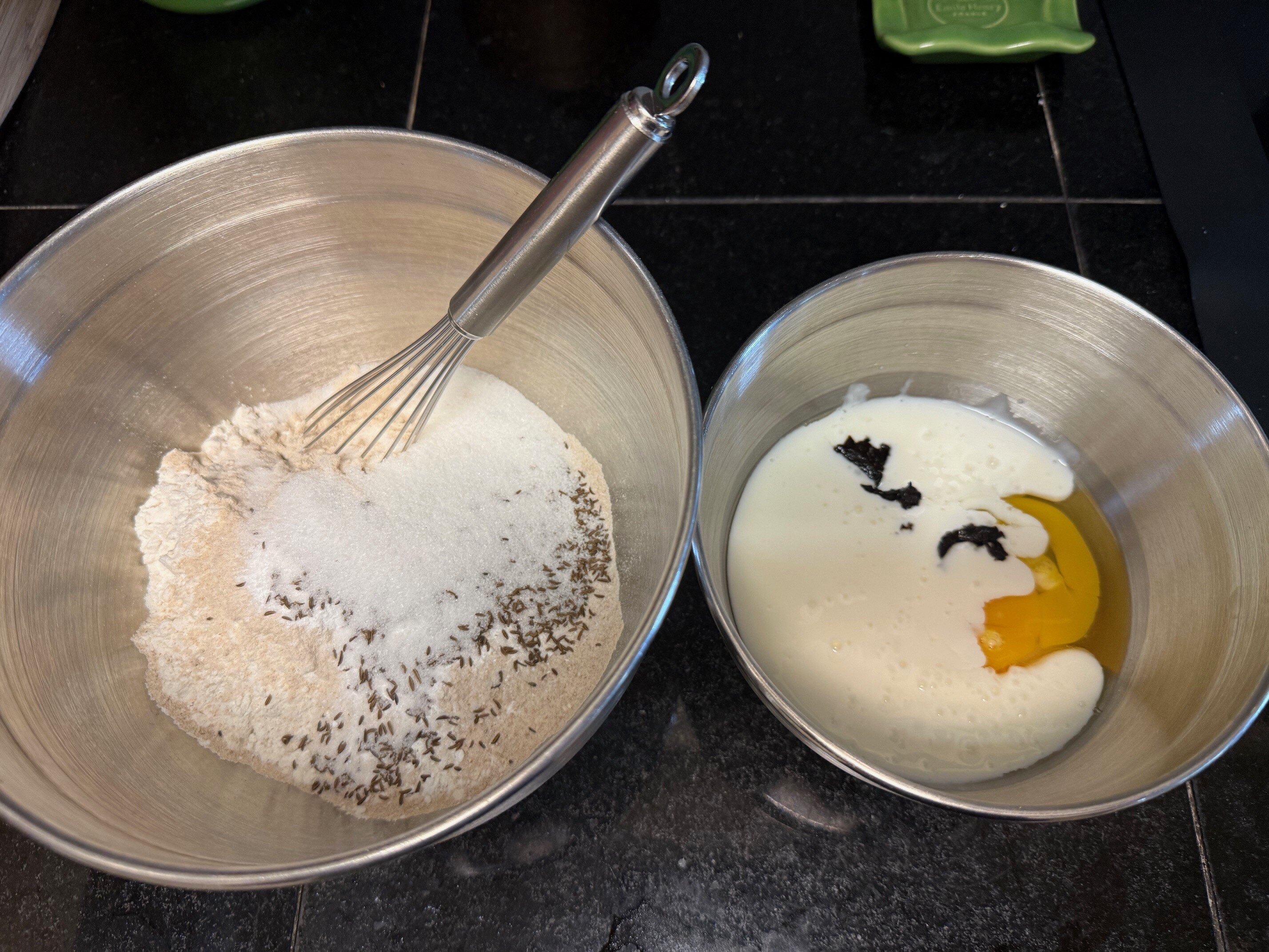 Dry and wet ingredients