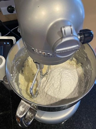 Dry ingredients added