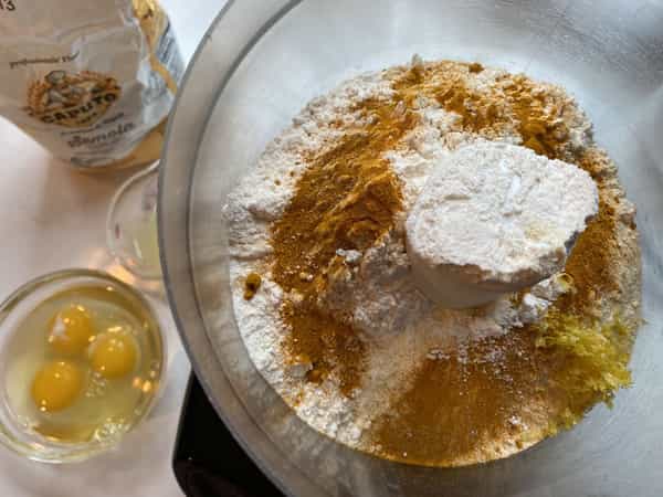 Dry ingredients for pasta