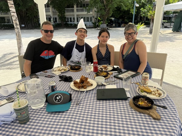 Eating after Philippine cooking class