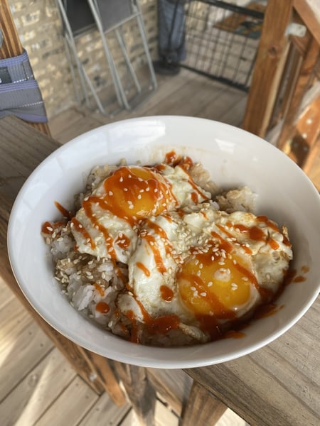 Egg and rice bowl