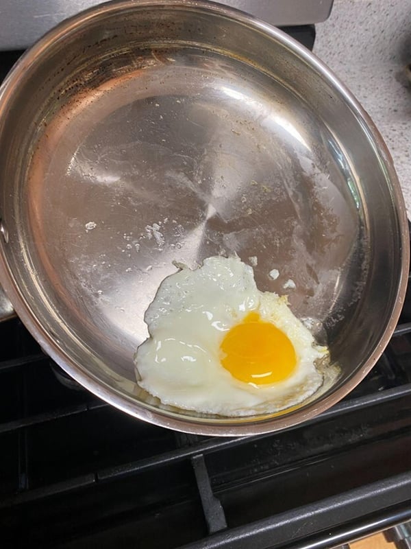 Egg in pan