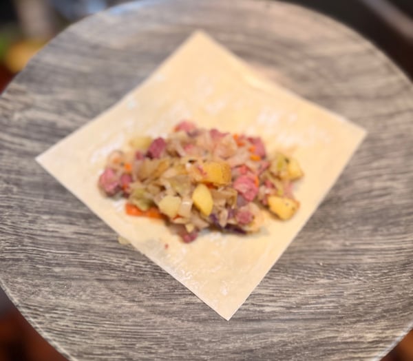 Wrapper with filling