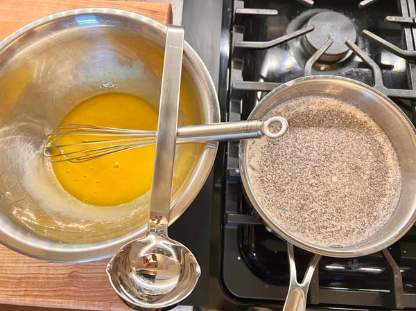 Eggs and milk separate