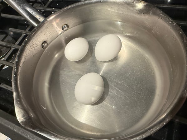Eggs in pot