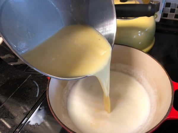 eggs into cream