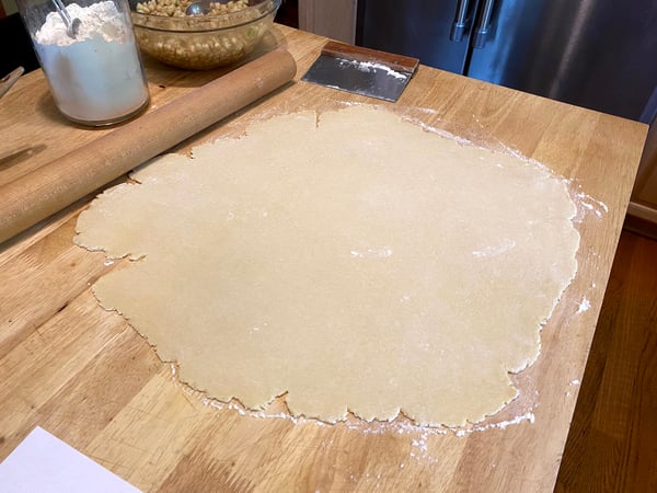 empanada dough rolled out