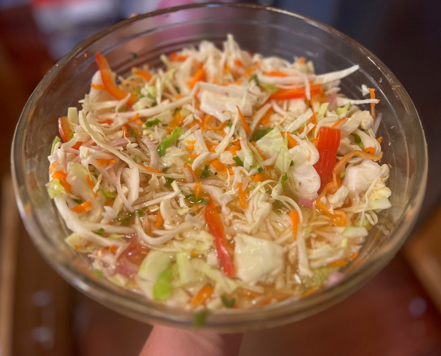 Vinegar and lime added