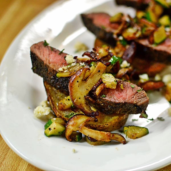 eye of round beef - potato