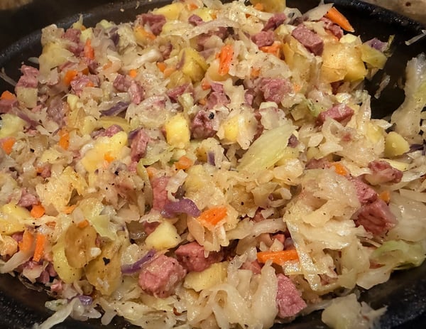 filling with potatoes