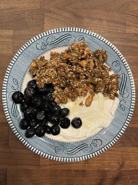 finished granola bowl