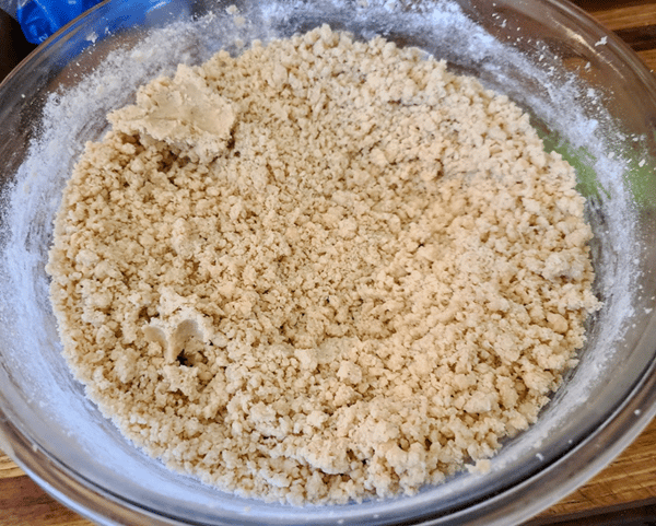 flour in dough
