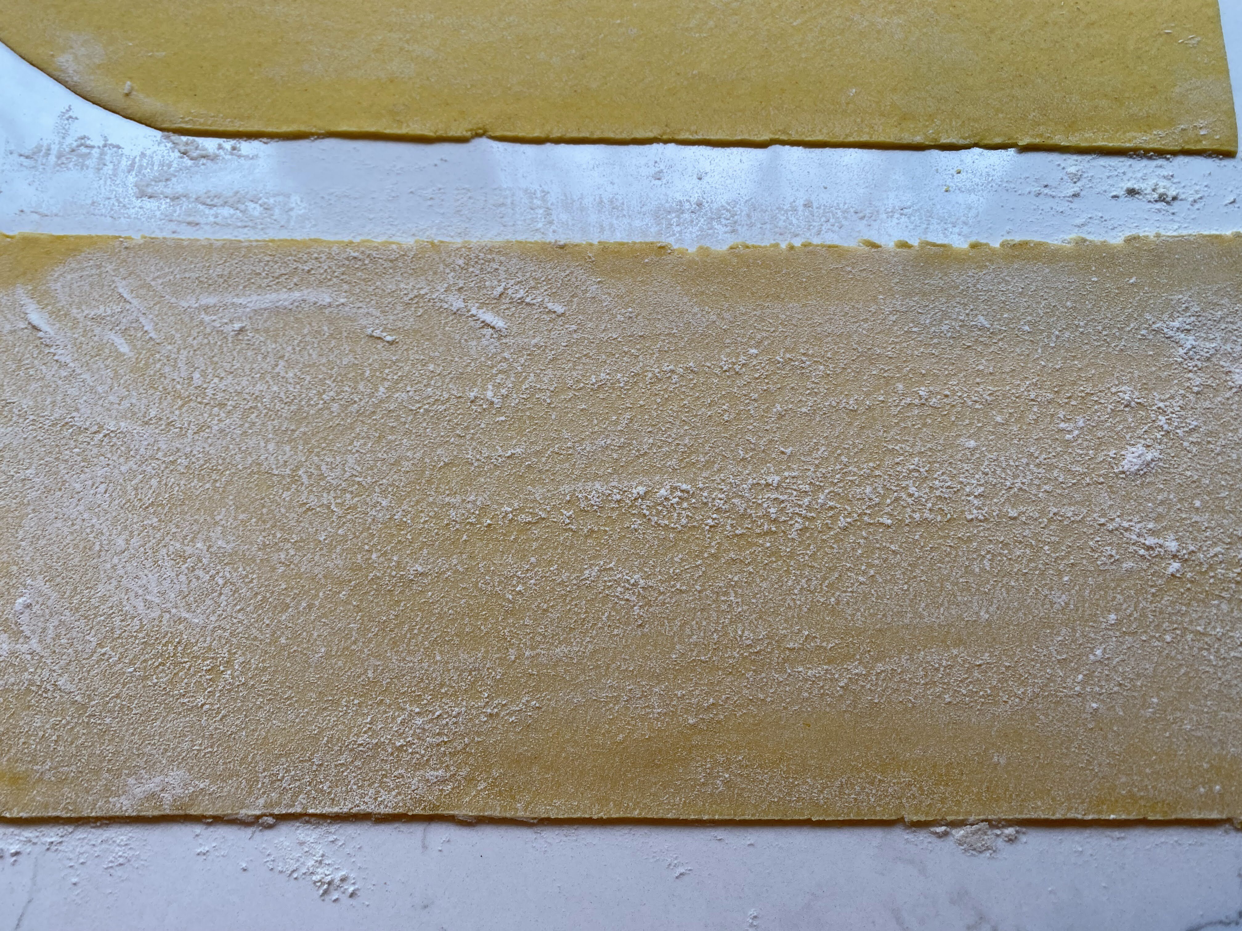 Flour on pasta