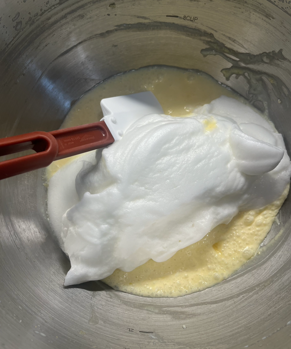 Folding egg whites