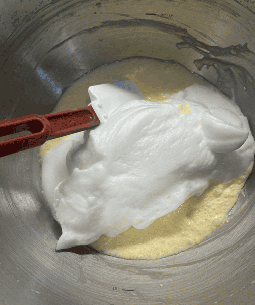 Folding egg whites