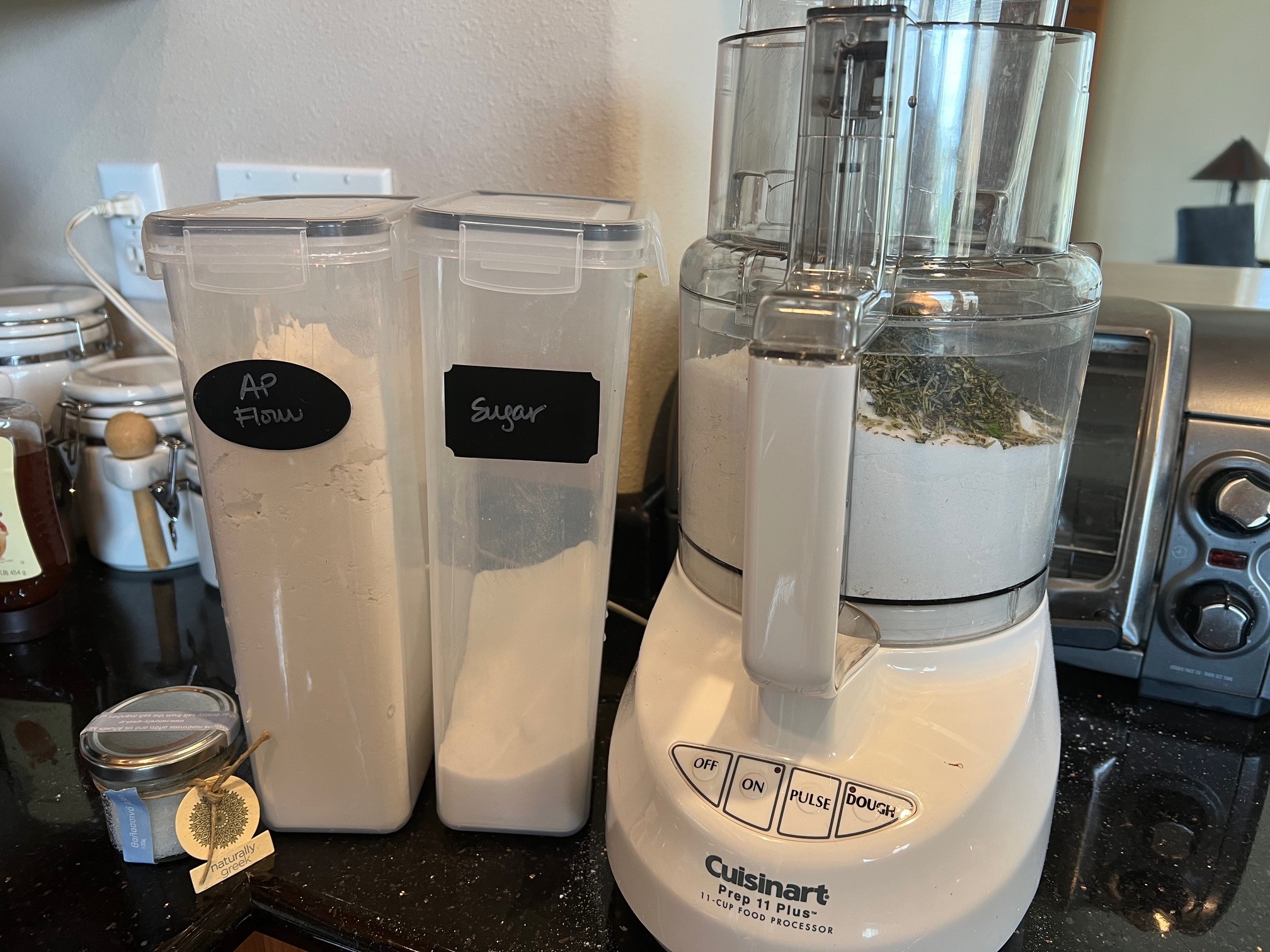Food processor with ingredients