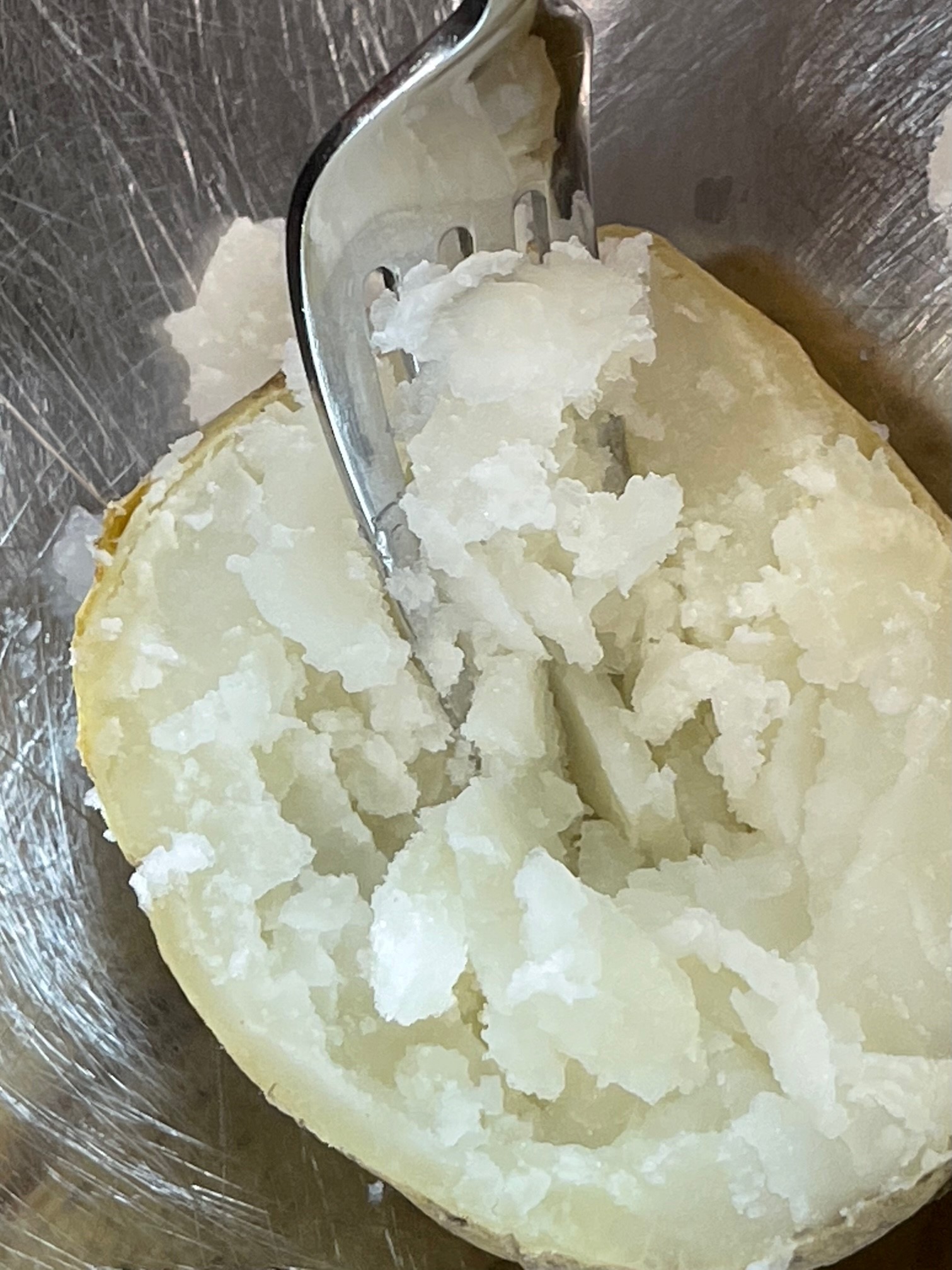 fork in potato