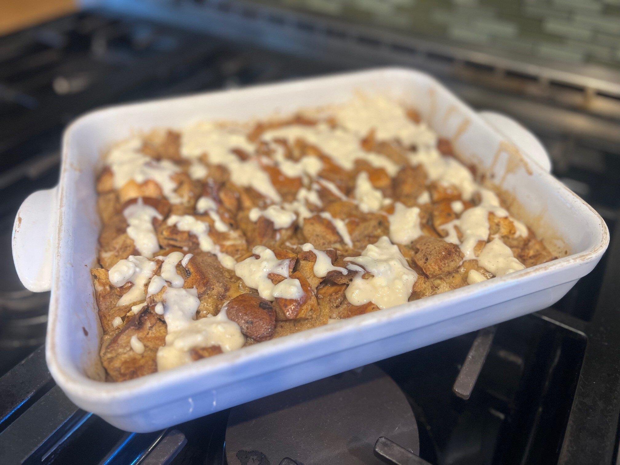 French toast with topping