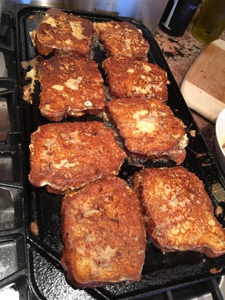 french toast on griddle