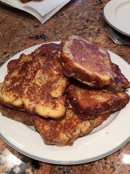 french toast plated