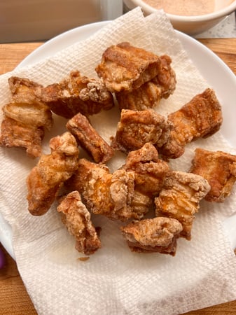 Cicharrones draining