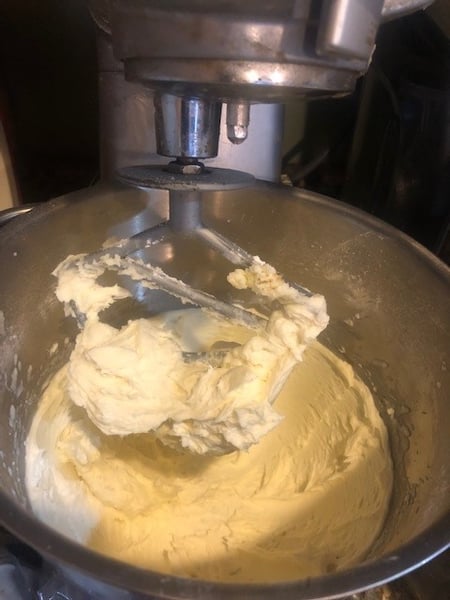 frosting in mixer