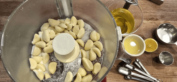 Garlic in food processor