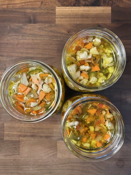 Giardiniera in Jars