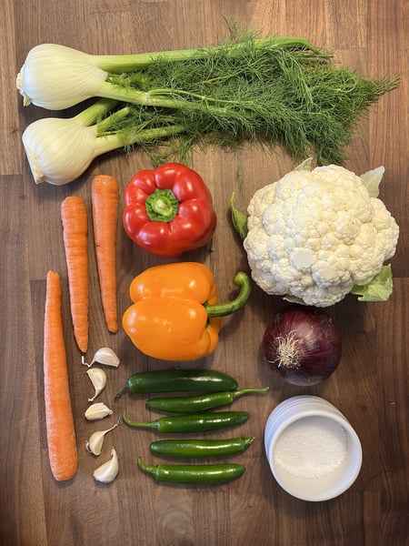 Giardiniera Mise en Place