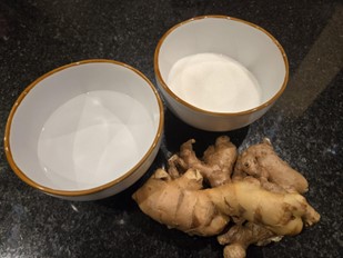 Ginger Simple Syrup Ingredients