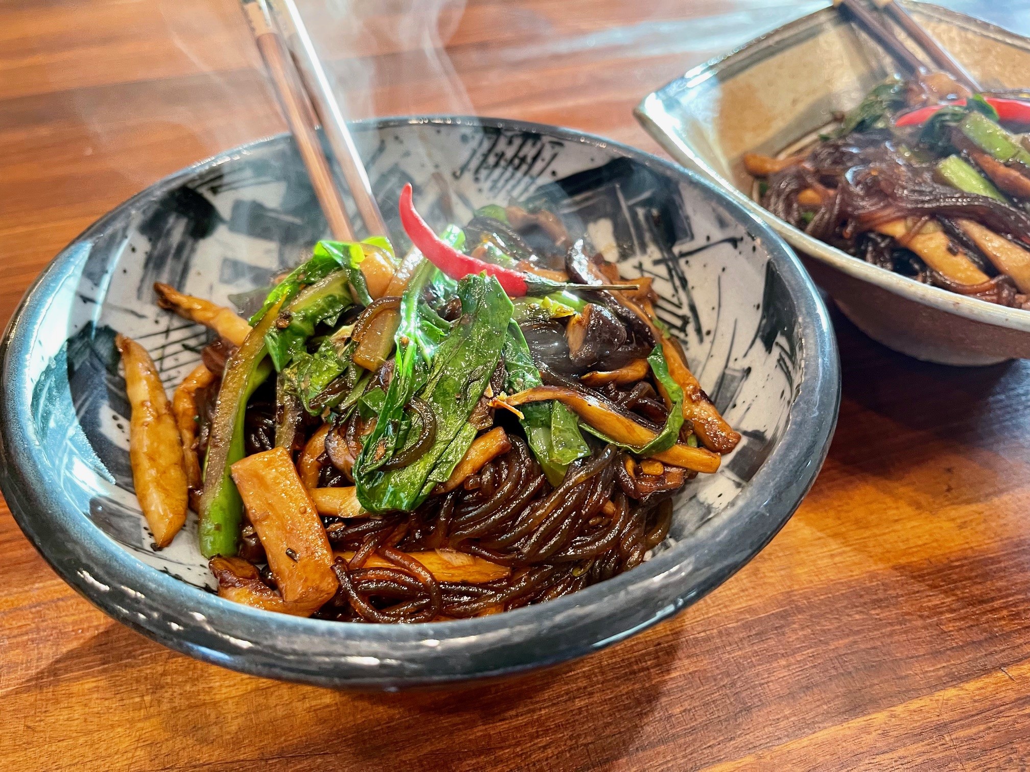 Glass noodles cooked