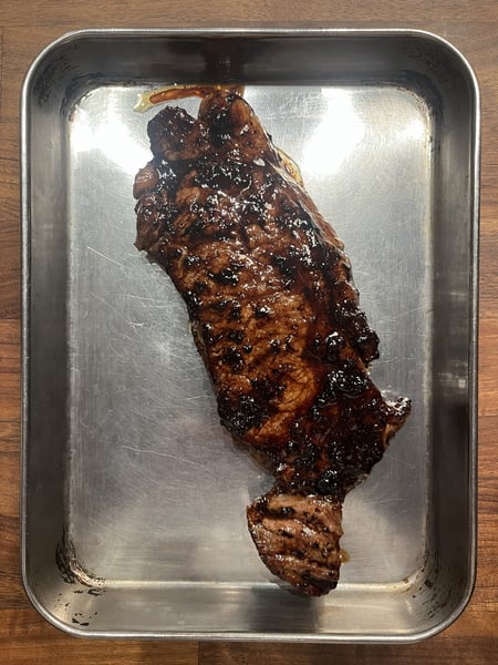 Glazed steak