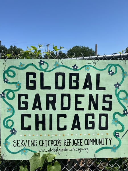Global Gardens Chicago sign