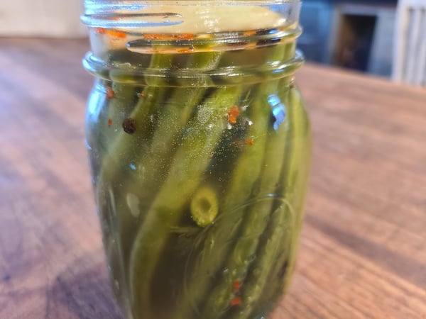 green beans jar