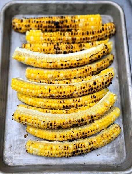 Grilled corn ribs