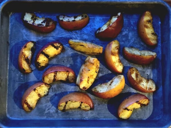 Grilled peaches