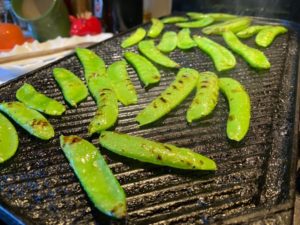 grilled snowpeas