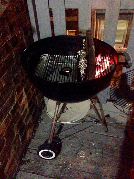 grill set up