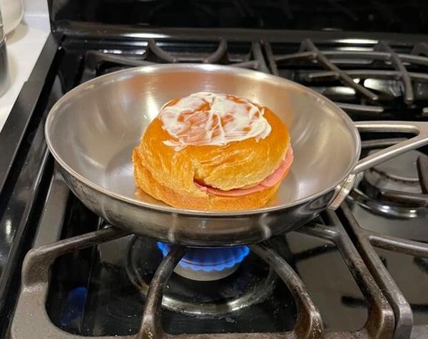 Sandwich in pan