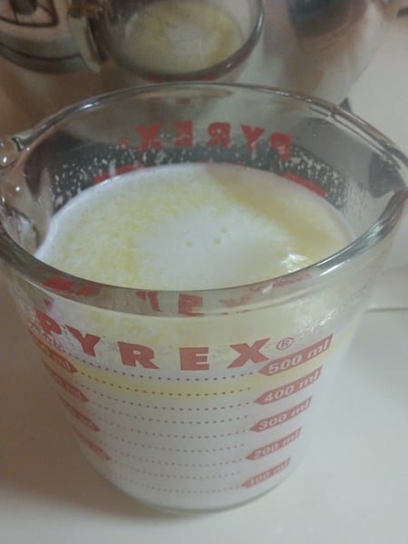 hot milk butter in pyrex