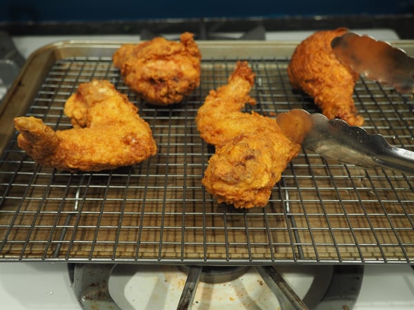 hot chicken cooling