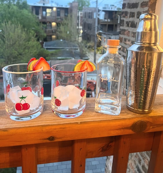 Making Strawberry Margaritas